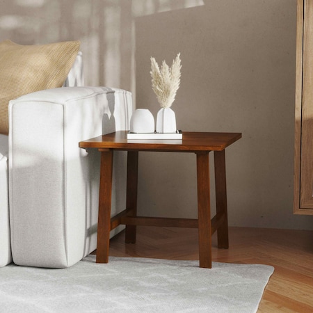 Flash Furniture Square 21.75 W, 21.75 L, Rubberwood (Parawood), Walnut LFS-4005-WAL-GG